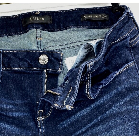 Guess Power Skinny Jeans Women’s Size 28 Blue Low Rise Stretch Denim Casual - Picture 6 of 16